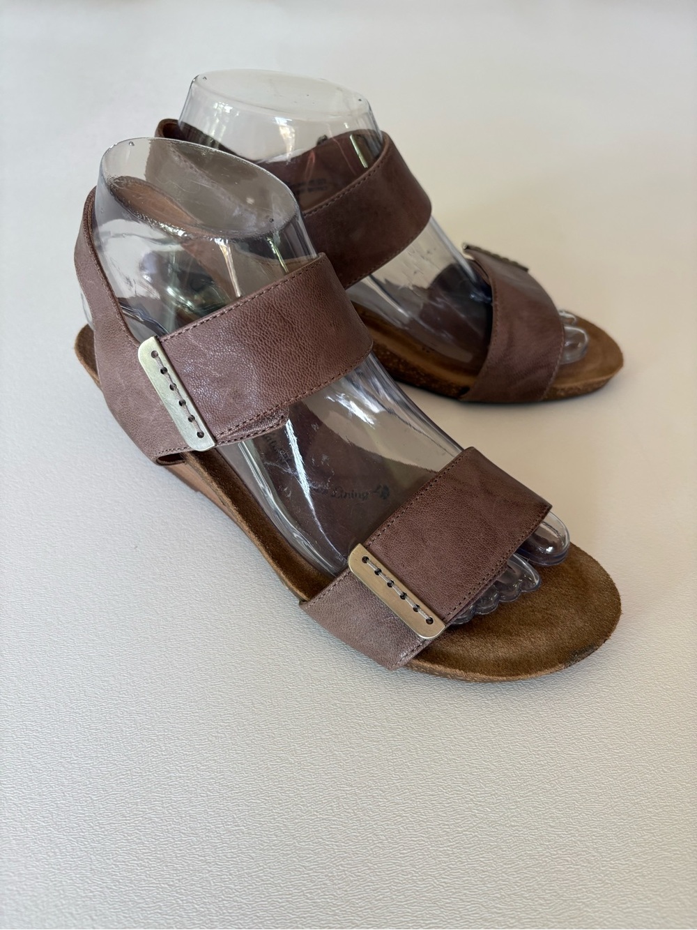 Sofft Verdi Leather Wedge Sandals Leather Adjustable Comfort Travel Size 7